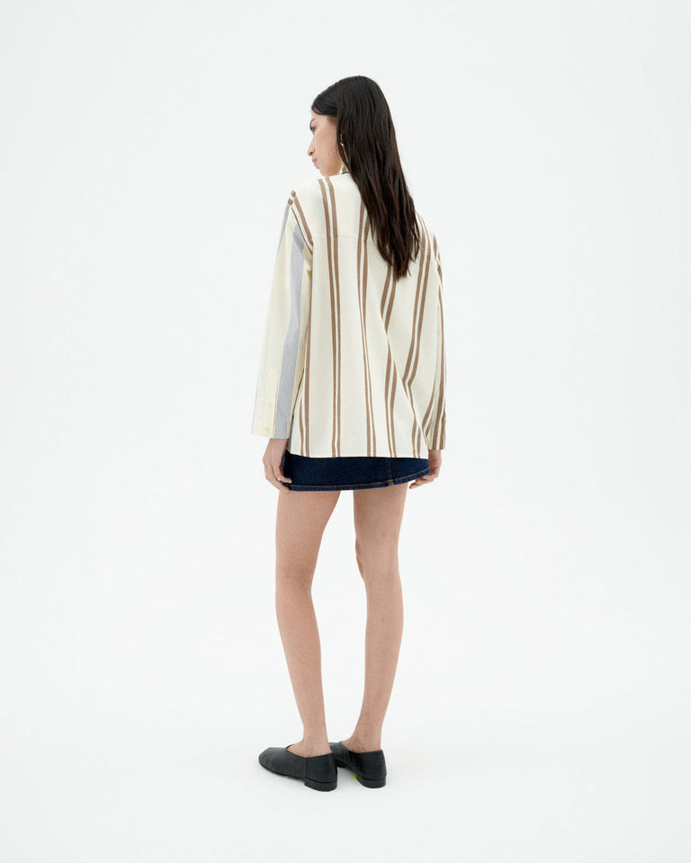 Marcelle Blouse - Poplin Stripes Ecru