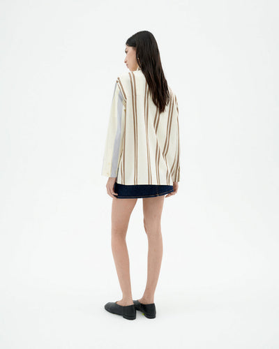 Marcelle Blouse - Poplin Stripes Ecru