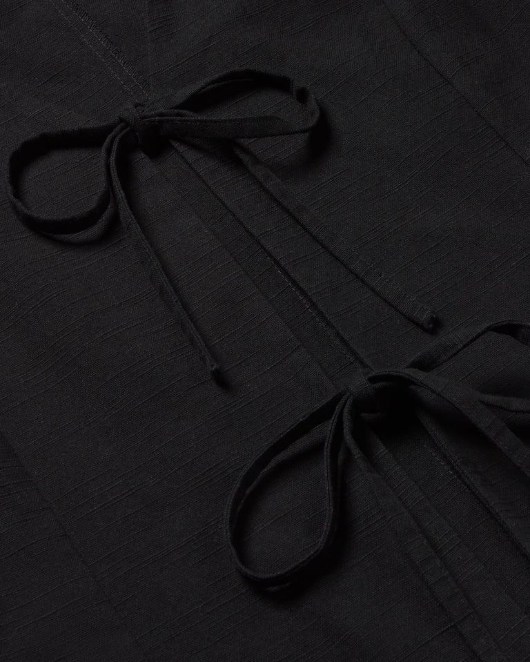 Elsie Bows Top - Black