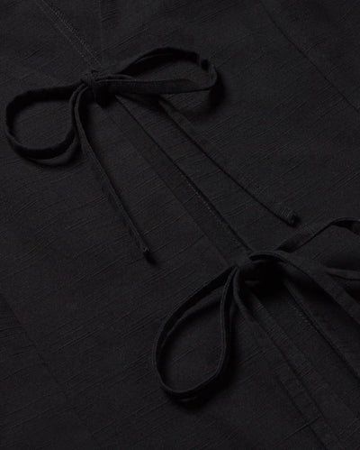 Elsie Bows Top - Black