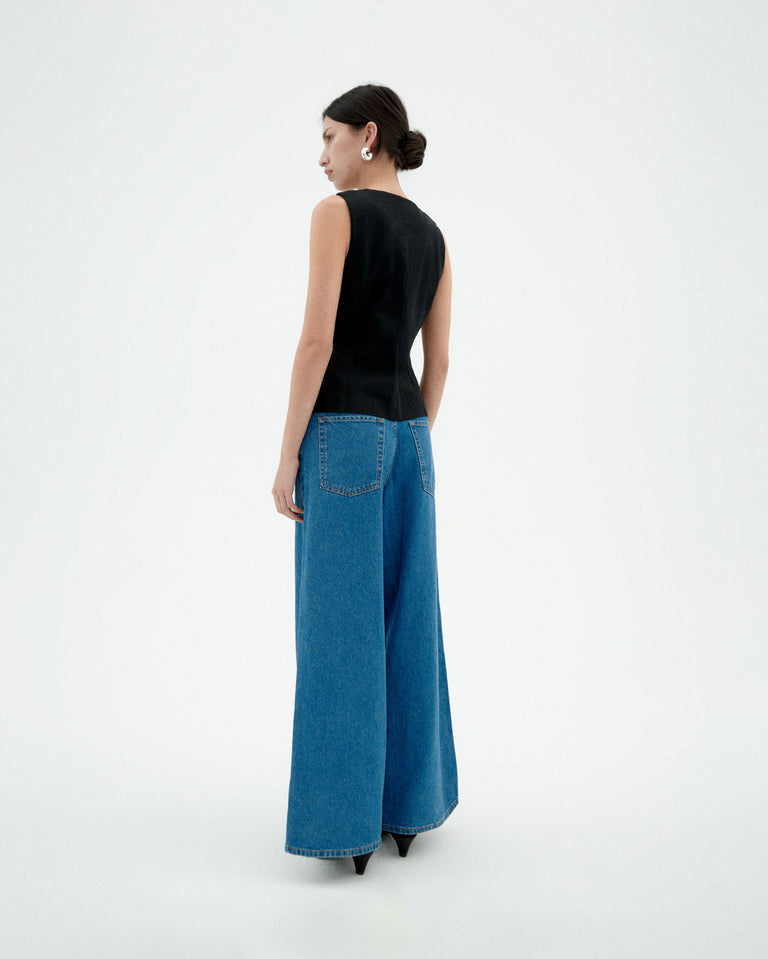 Elsie Bows Top - Black