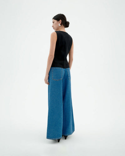 Elsie Bows Top - Black