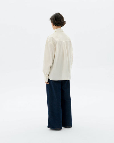 Poplin Flower Juana Blouse - White