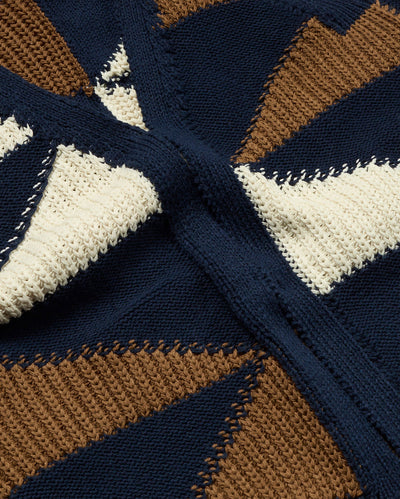 Patched Robbie Knit Vest - Blue