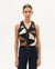 Patched Robbie Knit Vest - Blue