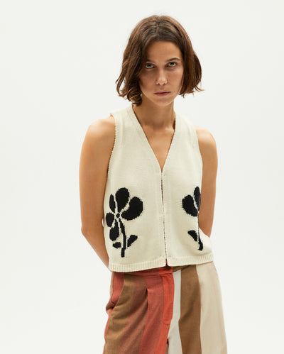 Marygold Robbie Knit Vest - Ecru