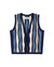 Waterfall Robbie Knit Vest - Multicolour Blue