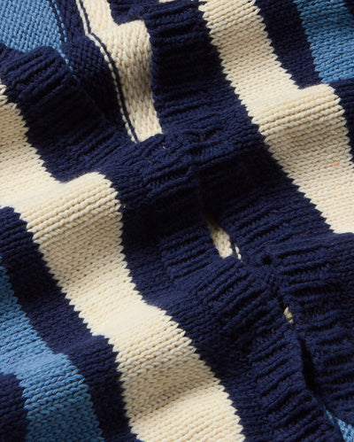 Waterfall Robbie Knit Vest - Multicolour Blue