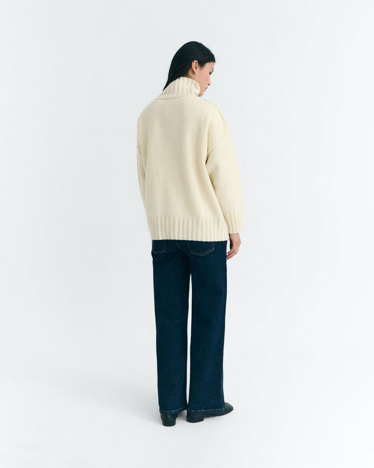 Imogen Knitted Sweater - Ecru
