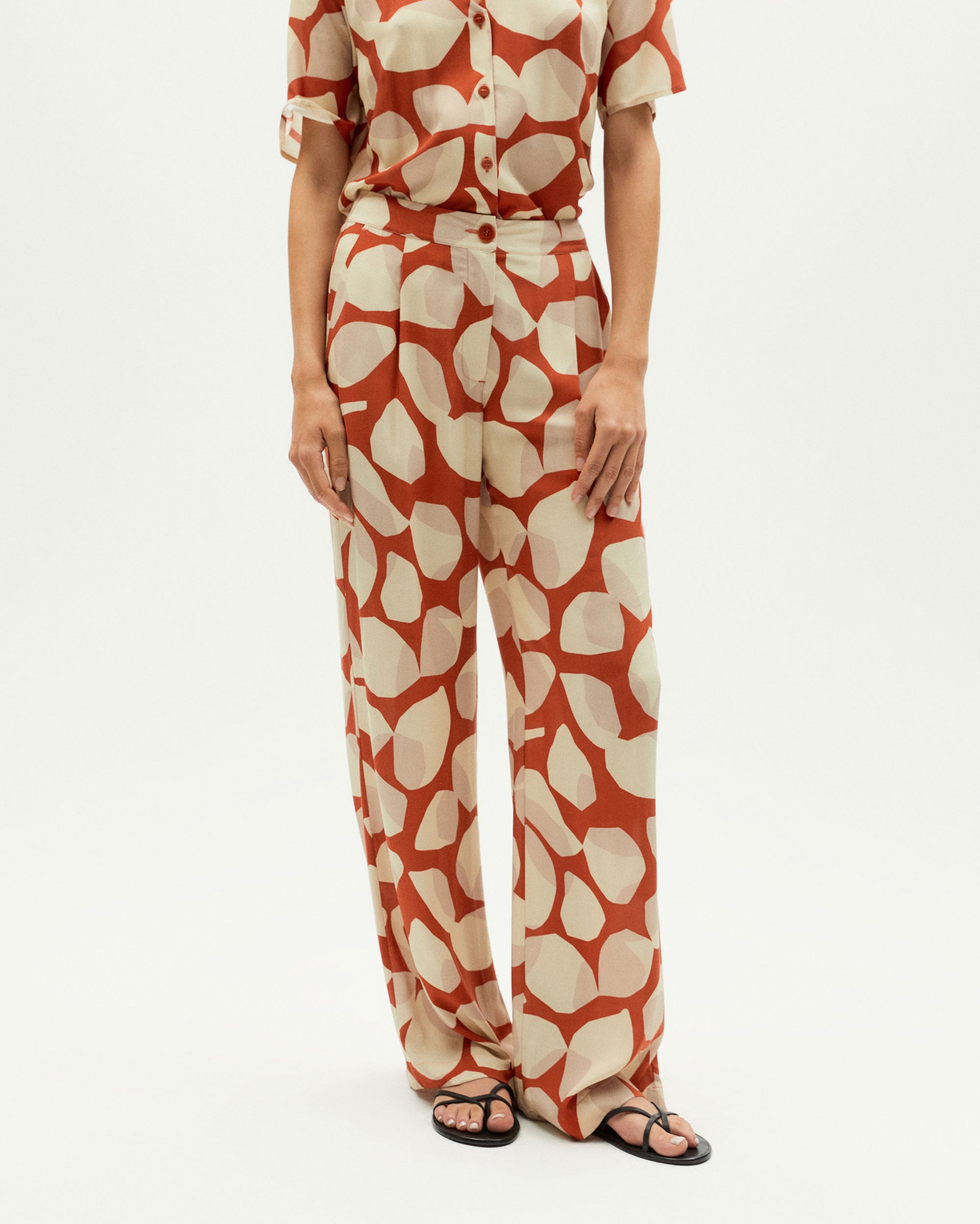 Manolita Pants - Light Leaf Multicolour