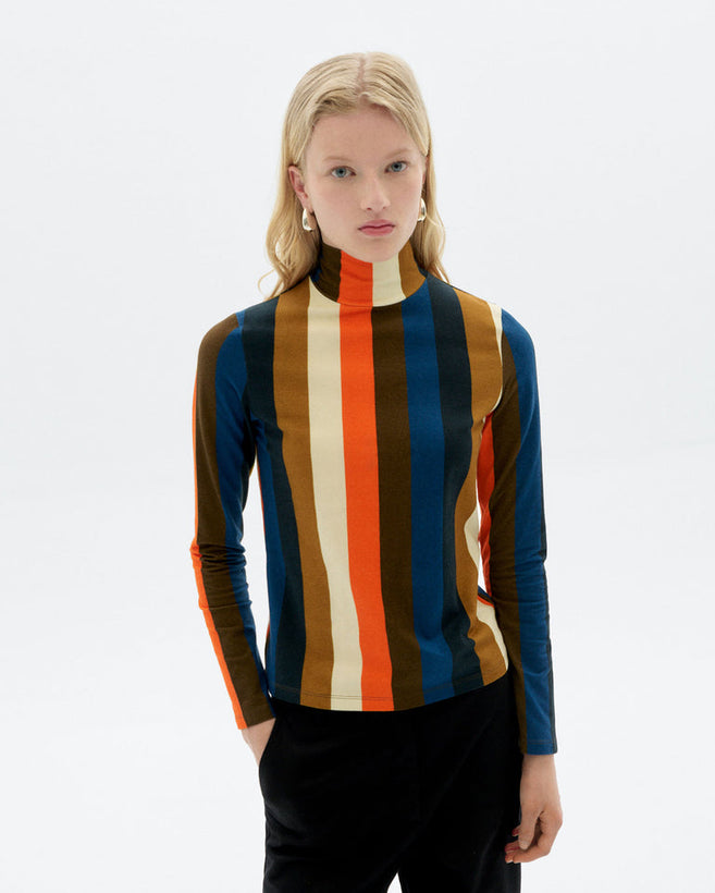 Ellen Top  - Burnley Orange Stripe