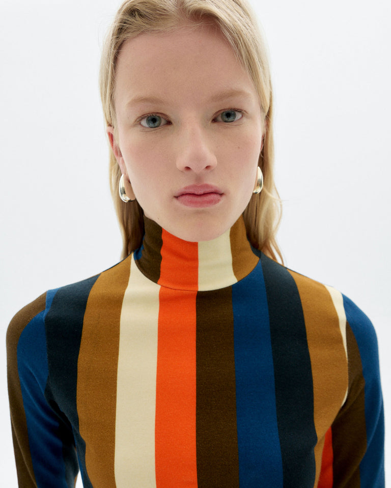 Ellen Top  - Burnley Orange Stripe