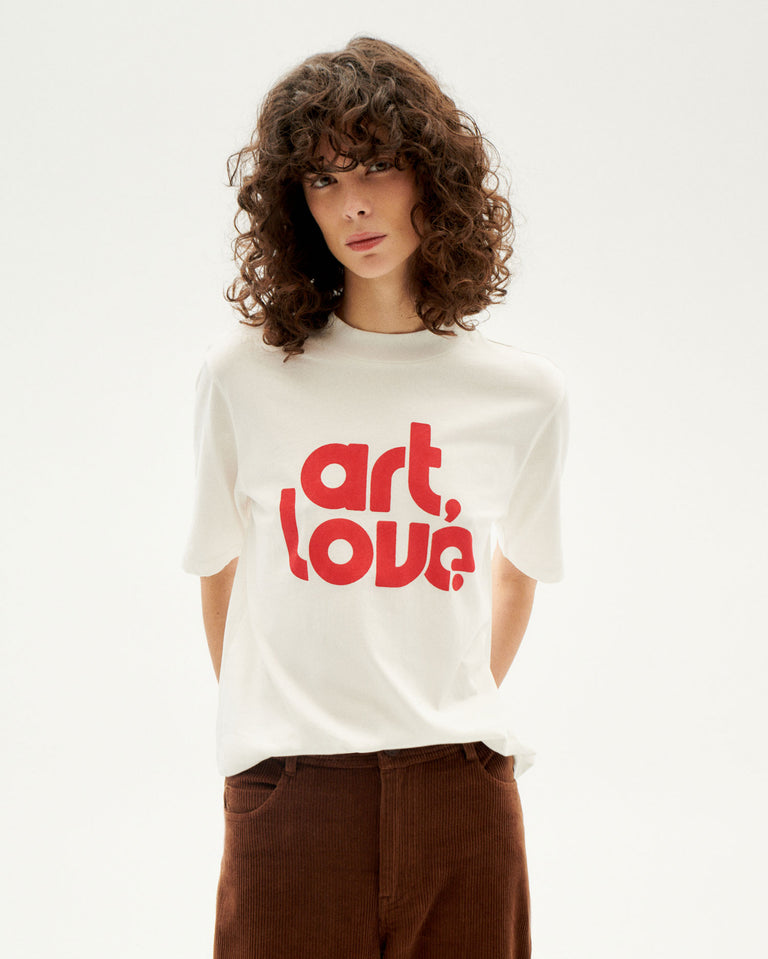 White Art & Love Mock T-Shirt - Snow White