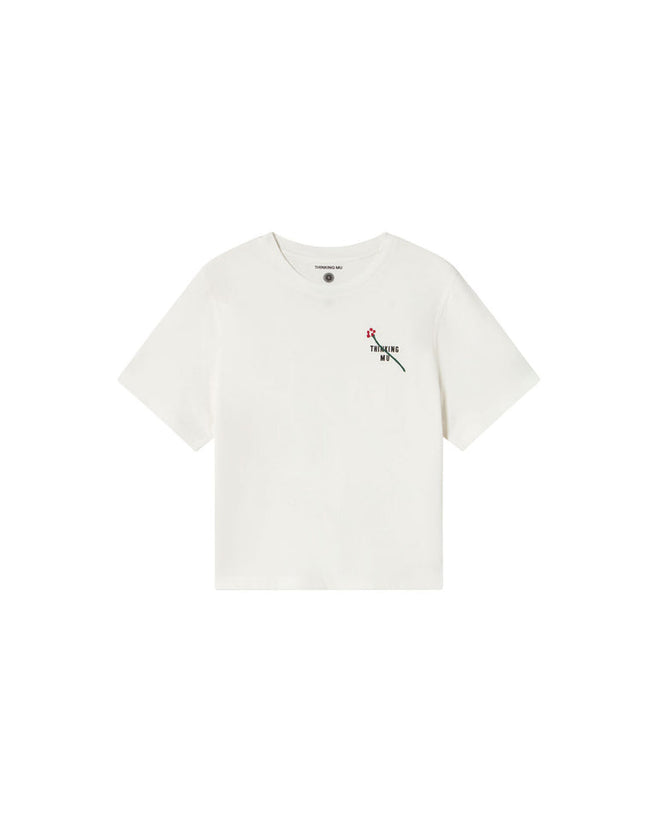 Embroidered Flor Lucia T-Shirt - White