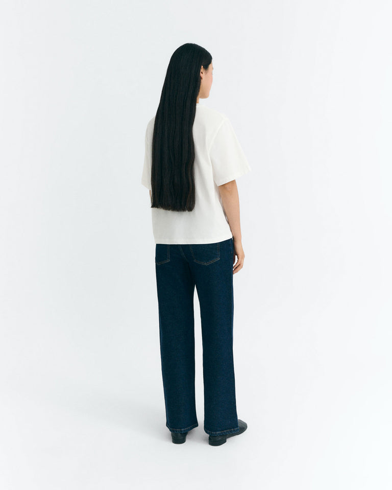 Embroidered Flor Lucia T-Shirt - White