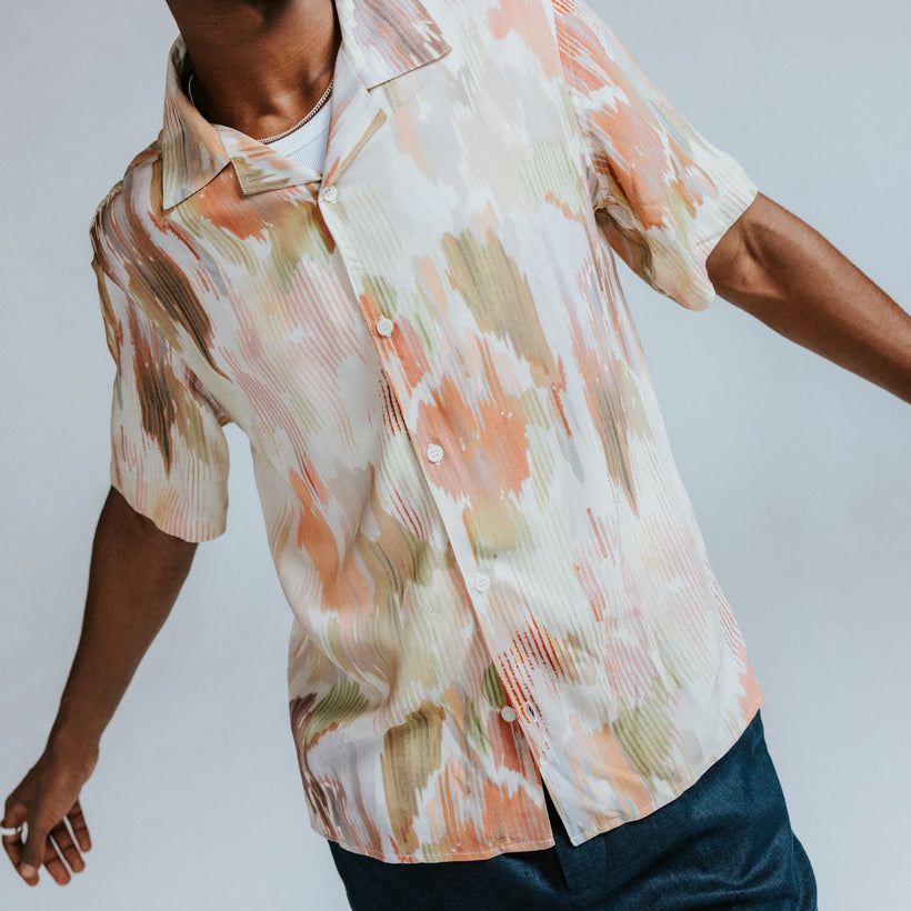 Didcot Shirt Corrigated Floral - Pastel Multi