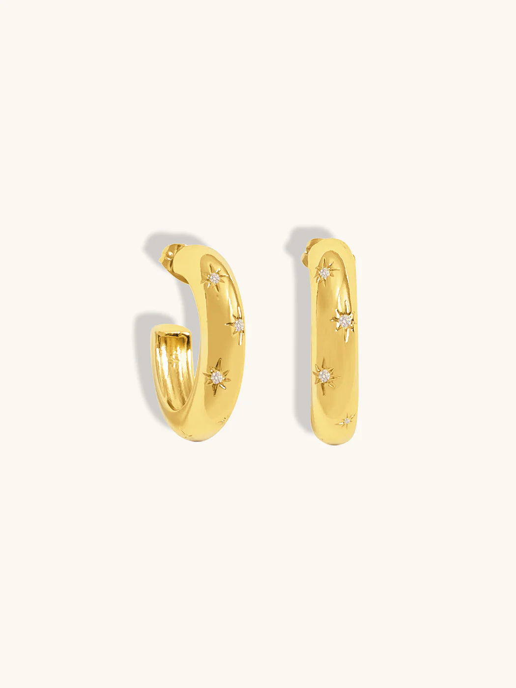 Aster Hoops - Gold Plating