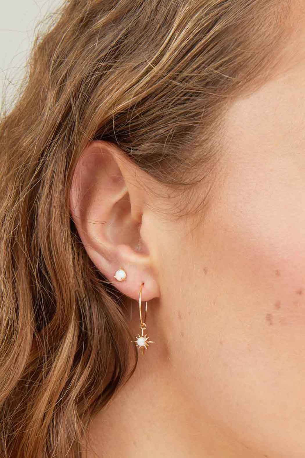 Aura Opal Studs - Gold Plating