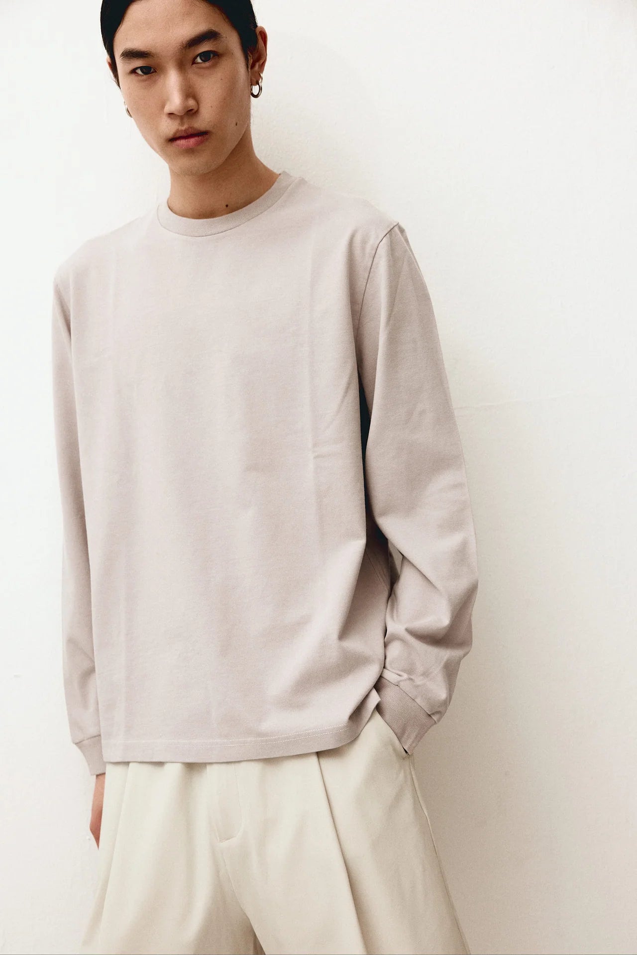Basic Long Sleeve Tee - Fog