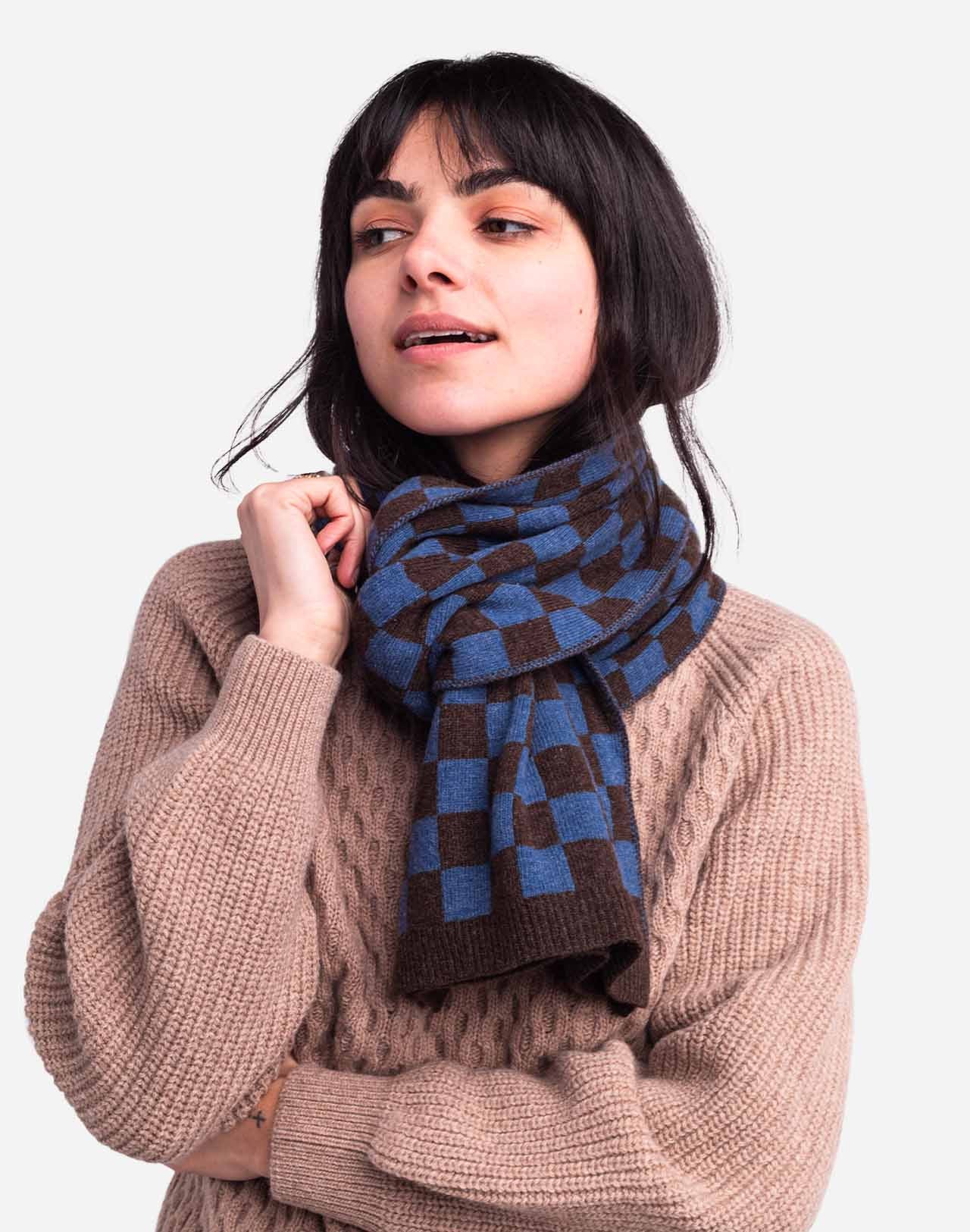 Horn Damier Scarf - Bicoloured