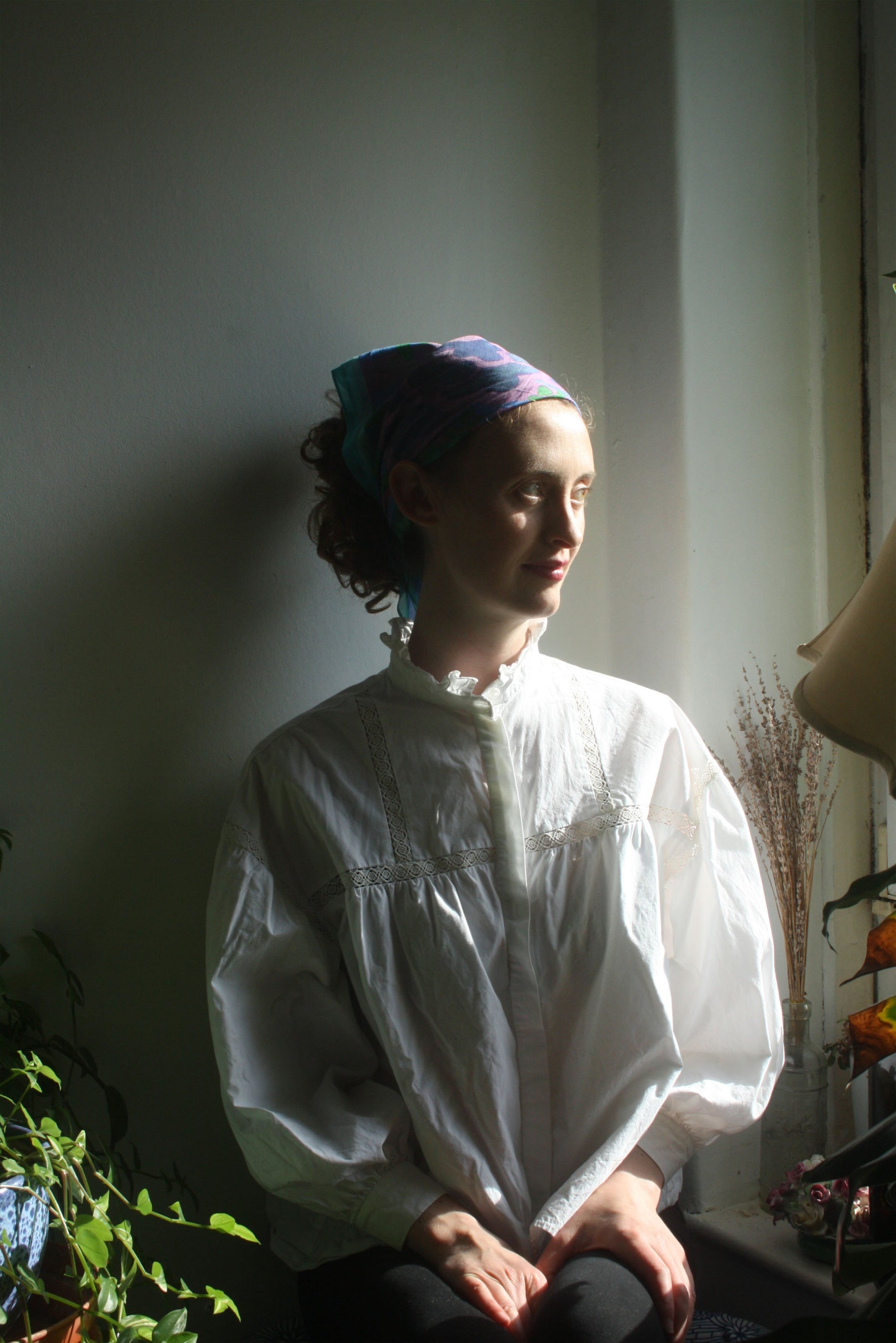 Silk/Cotton Scarves - Spring Floret