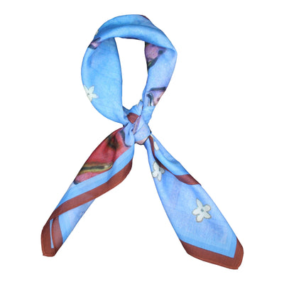 Silk/Cotton Scarves - Winter Petals