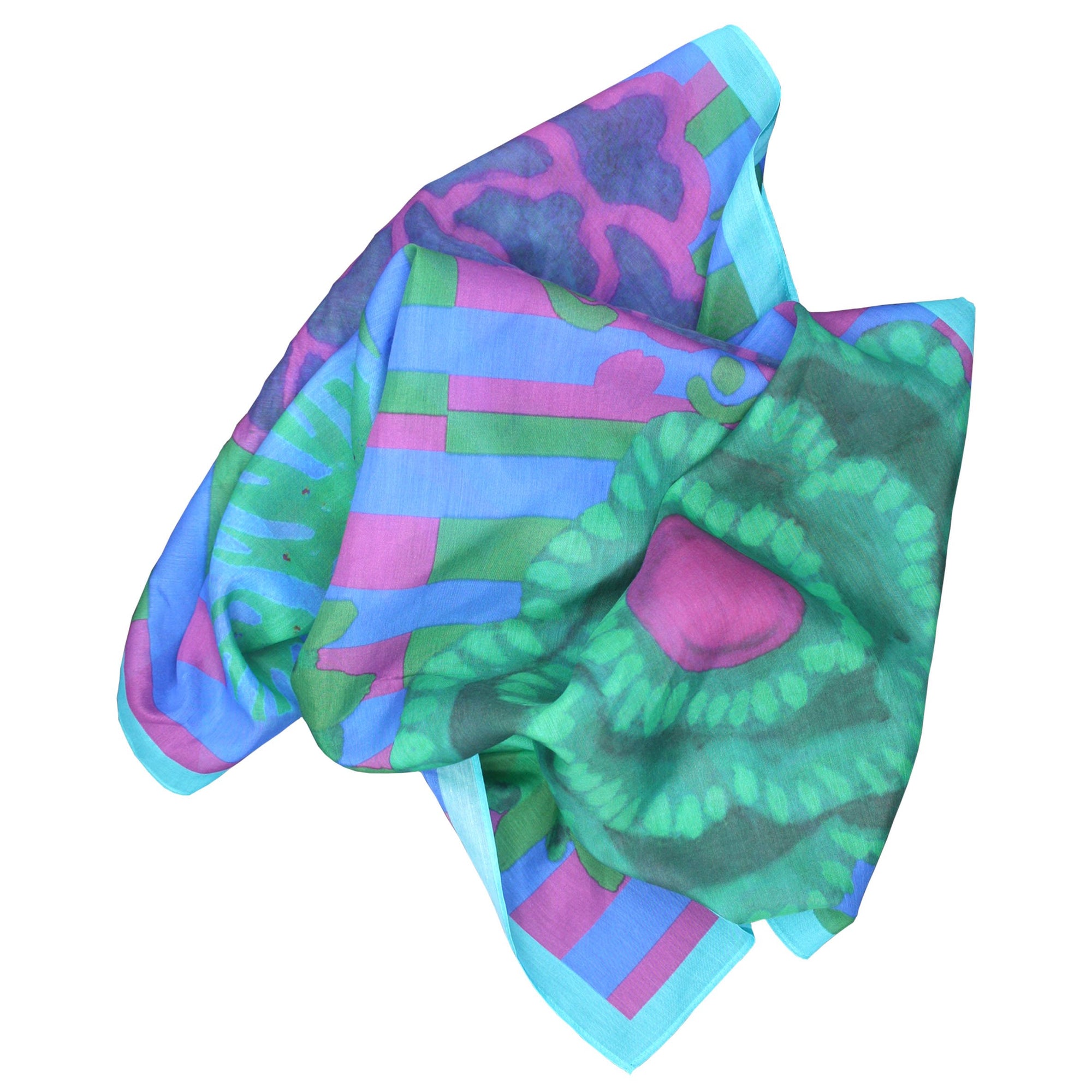 Silk/Cotton Scarves - Spring Floret
