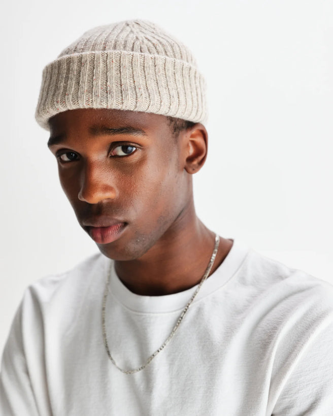 Brook Beanie -  Natural Donegal