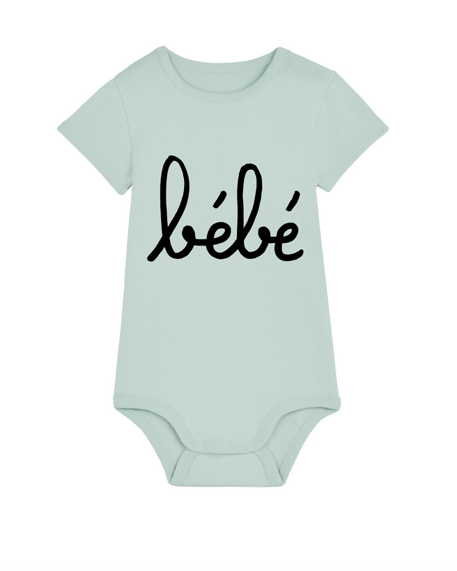 Bébé Organic Cotton Bodysuit - Caribbean Blue