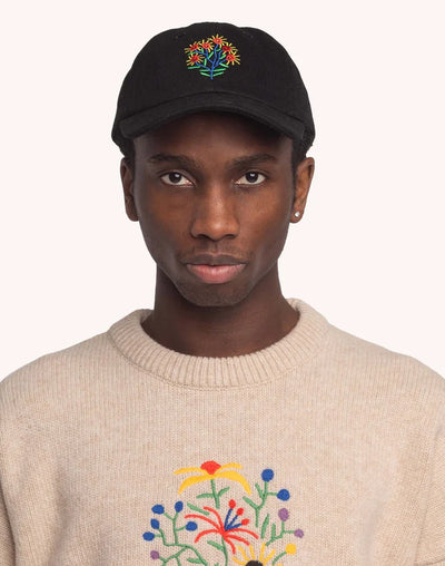 Blossom Yourself  Six-Panel Cap - Black Denim