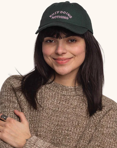 Busy Six Panel Cap - Larch Green