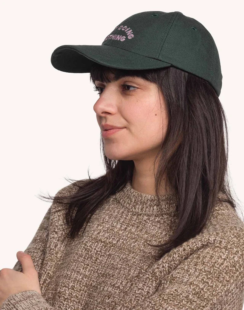 Busy Six Panel Cap - Larch Green