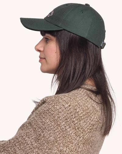 Busy Six Panel Cap - Larch Green