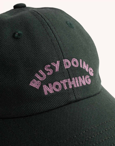 Busy Six Panel Cap - Larch Green