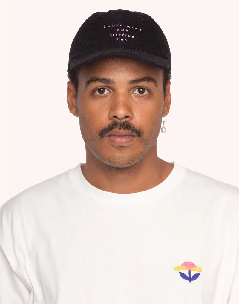 Wine And Sleep Six-Panel Cap - Black