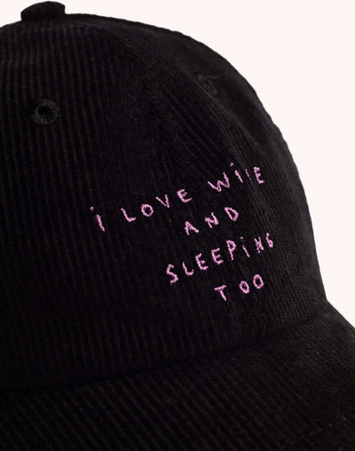 Wine And Sleep Six-Panel Cap - Black