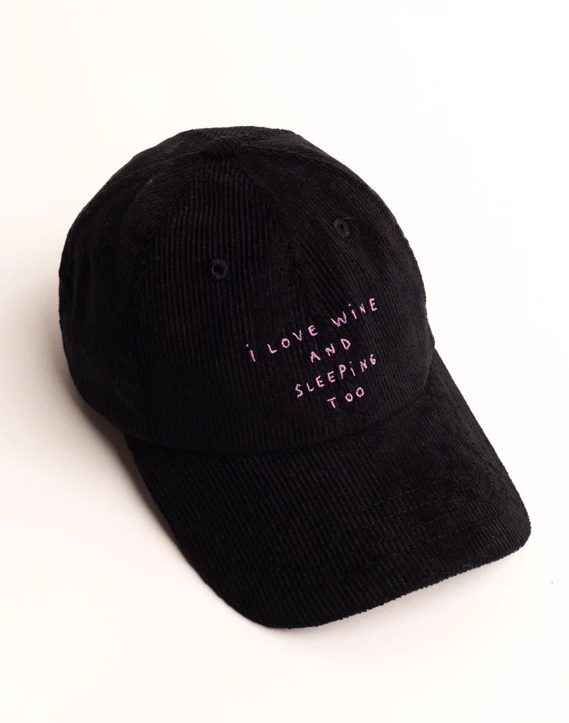 Wine And Sleep Six-Panel Cap - Black