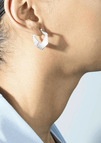 Celestial Horizon Gilded Earrings - Silver