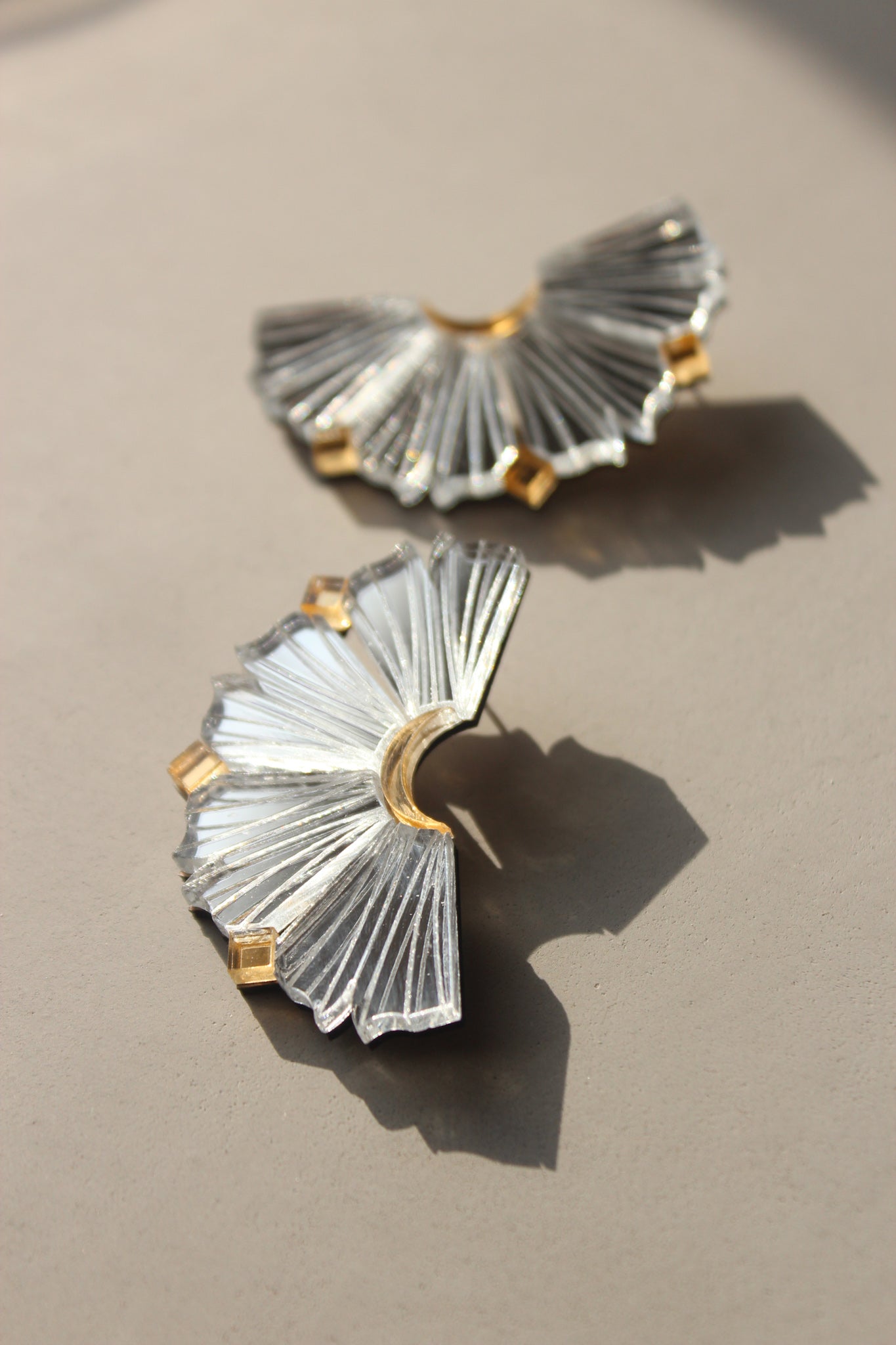 Nalla Earrings (Small) - Silver & Gold