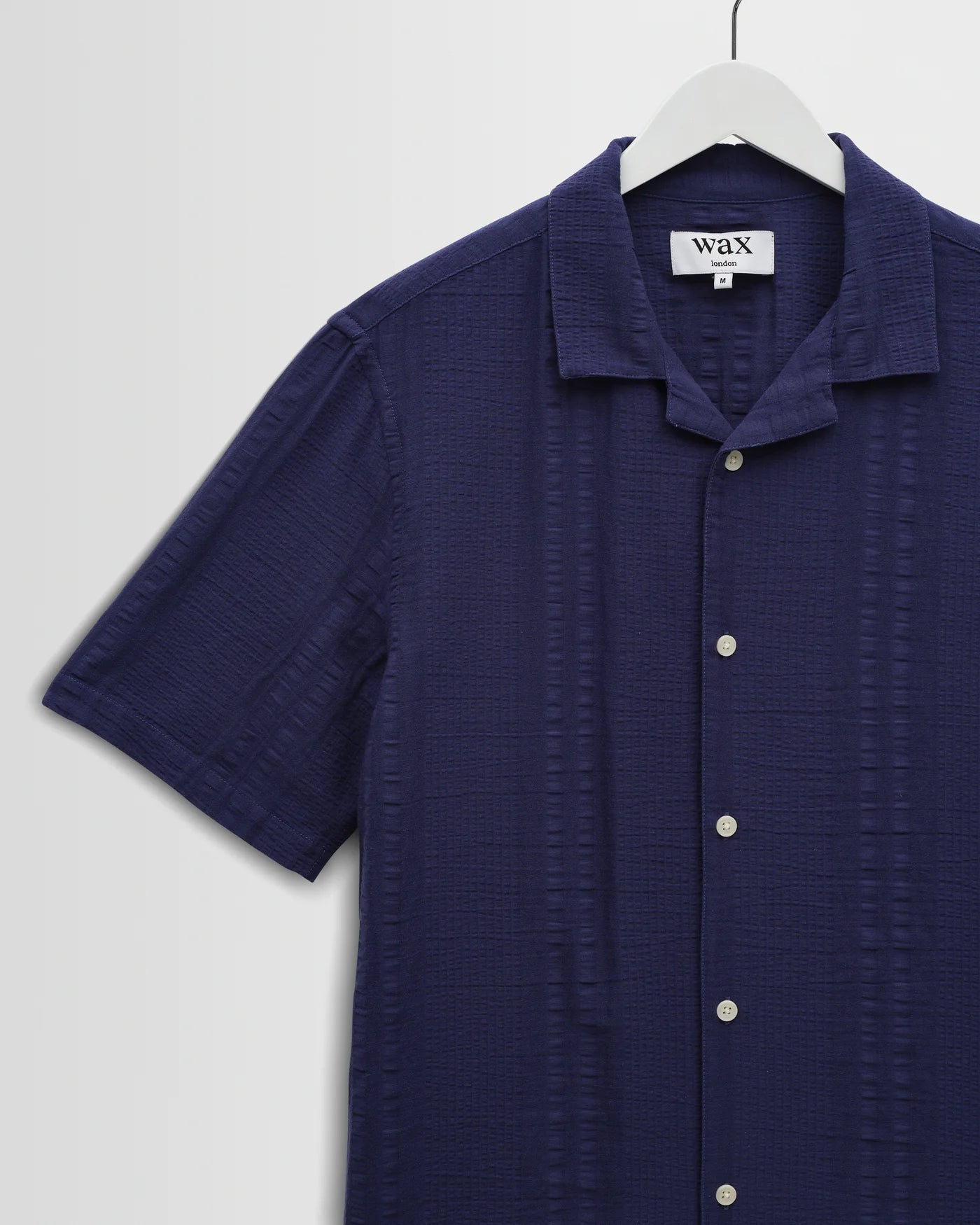 Didcot Shirt Double Weave Grid - Dark Blue