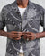 Didcot Shirt - Navy And Ecru Swirl Print