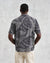 Didcot Shirt - Navy And Ecru Swirl Print
