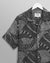 Didcot Shirt - Navy And Ecru Swirl Print