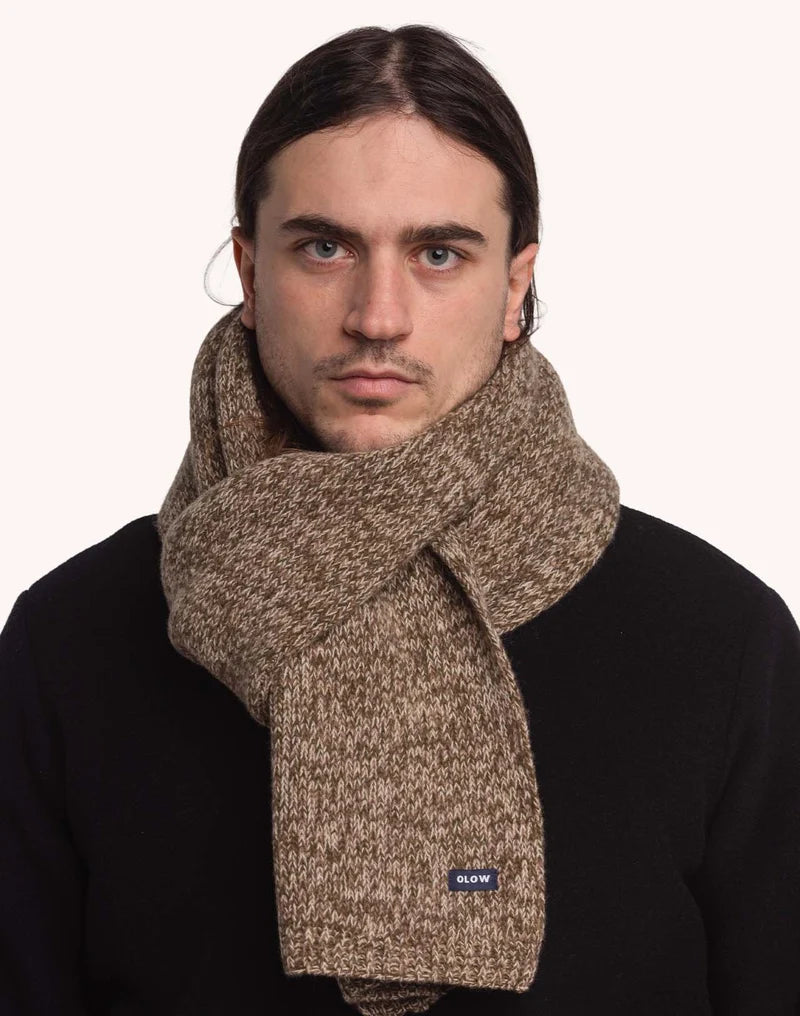 Horn Scarf - Marl Beige