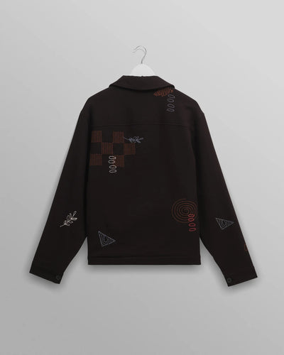 Eldon Jacket - Black Doodle Embroidered