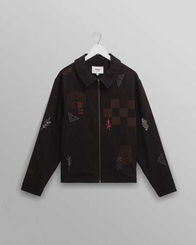 Eldon Jacket - Black Doodle Embroidered