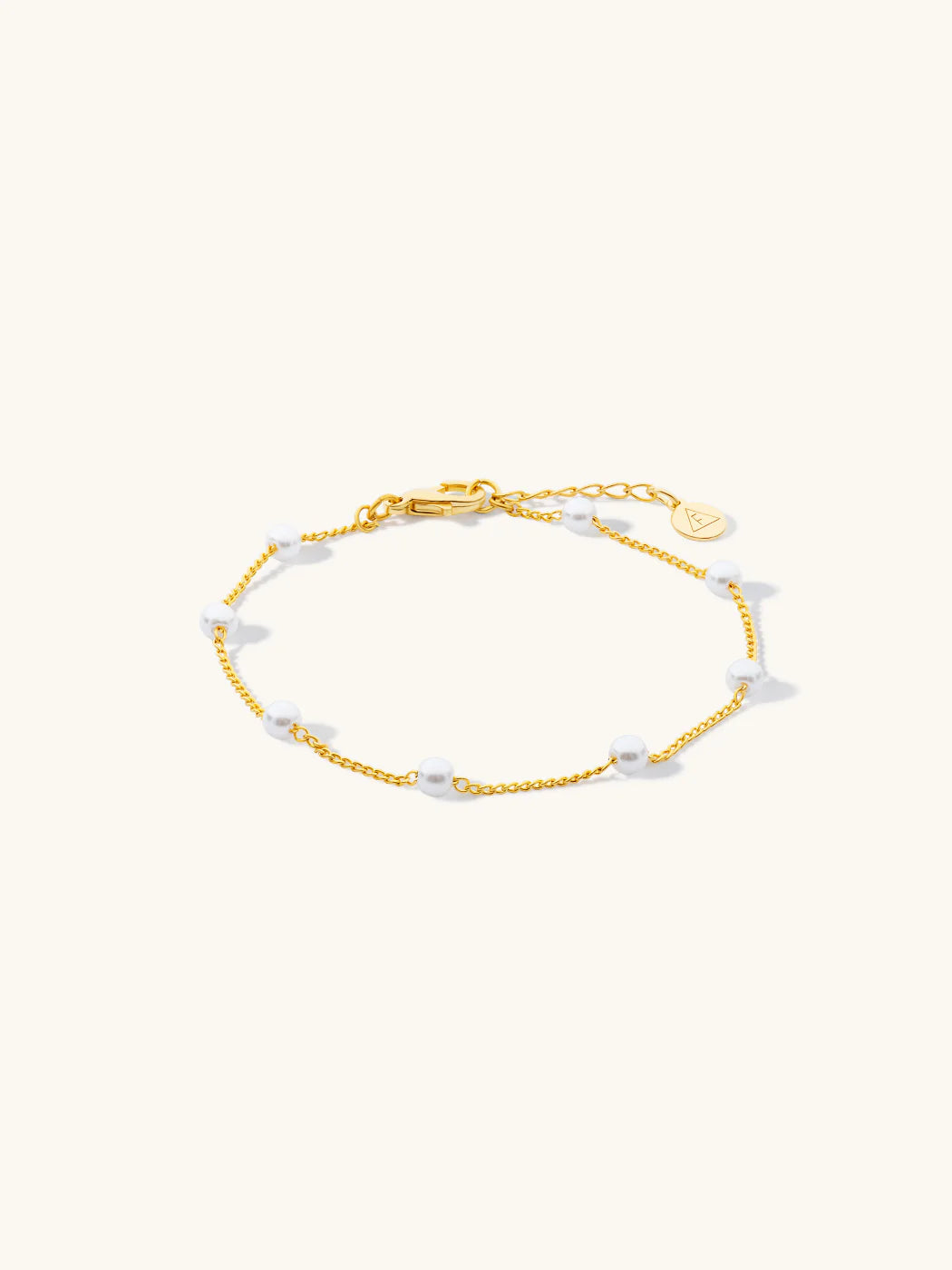 Gaia Pearl Chain Bracelet - Gold Plating/Freshwater Pearl