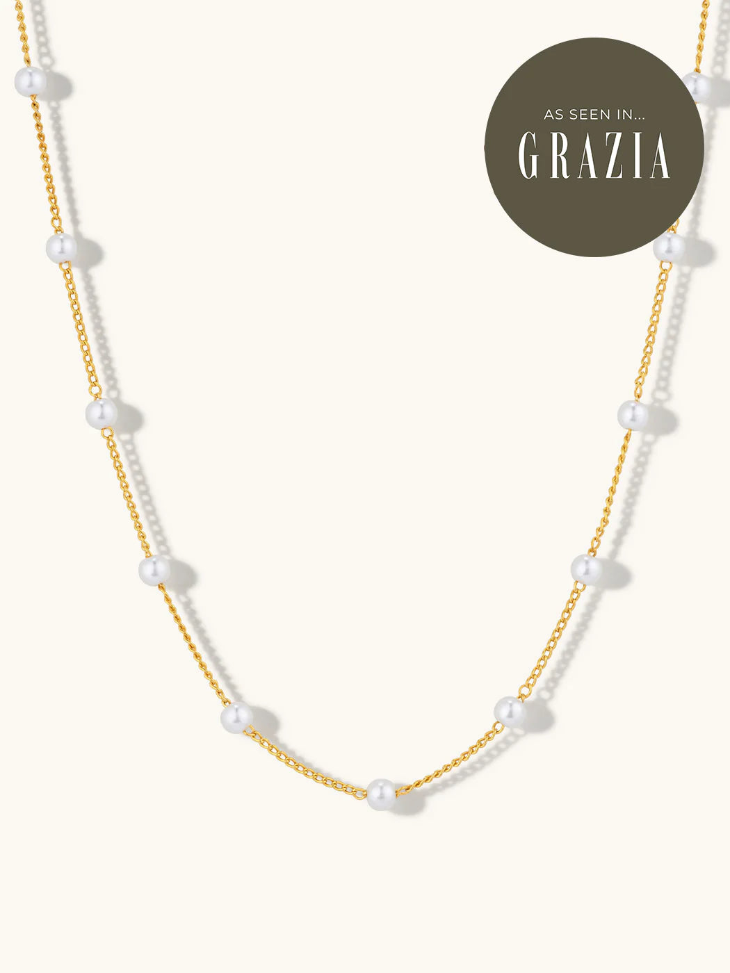 Gaia Pearl Necklace - Gold Plating/Freshwater Pearls