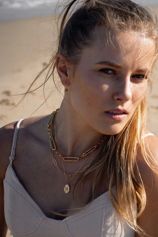 Alice Paperclip Necklace - Gold Plating