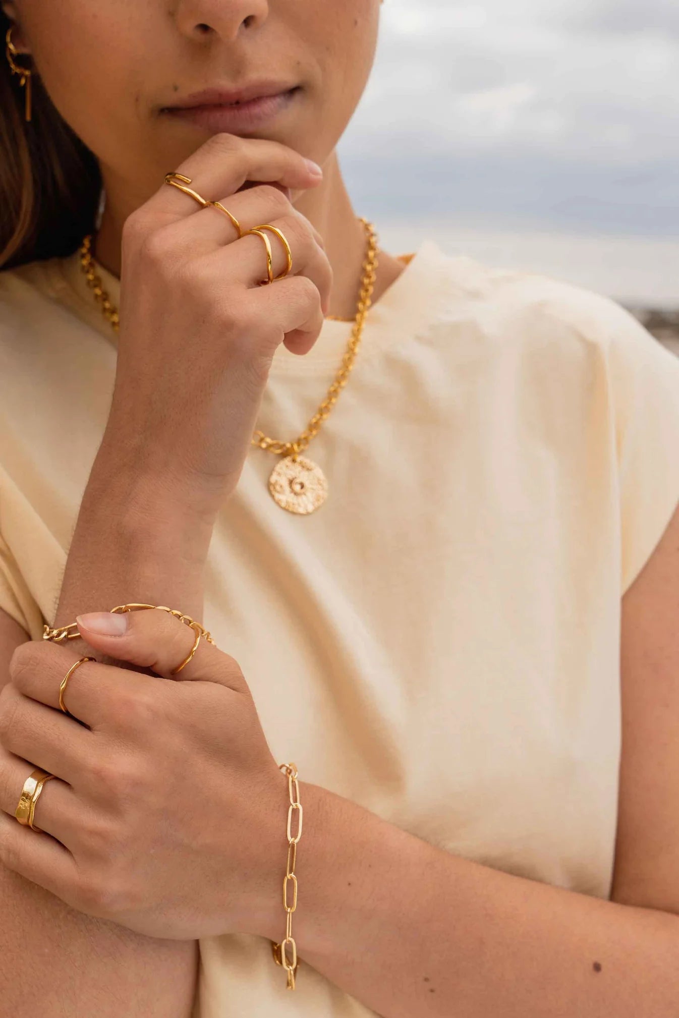 Alice Paperclip Bracelet - Gold Plating